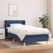 vidaXL Boxspring met matras, stof, blauw, 90x190 cm