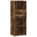 VidaXL Hoge kast, gerookt eikenfineer, 45x42,5x124 cm, houtvezelplaat