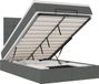 vidaXL Ottoman bed met matras en LED's 120x200cm stof donkergrijs