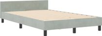 vidaXL Boxspring bed met hoofdeinde Lichtgrijs 120 x 200 cm Fluweel