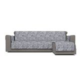 Italian Bed Linen "Glamour" antislip bankhoes met chaise longue rechts, donkerblauw, 240cm