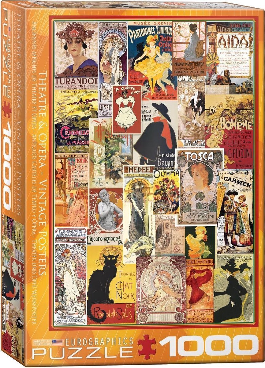 Eurographics Theatre & Opera Vintage Posters Puzzel (1000 stukjes)