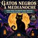 Gatos negros a medianoche: Libro para colorear para adultos · Escenas relajantes · Trazos gruesos