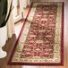 Safavieh Lyndhurst Collection LNH212F Traditionele oosterse loper zonder vacht voor woonkamer, entree, hal, slaapkamer, 7,6 x 1,8 m, rood/ivoor