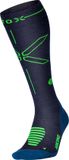 STOX Energy Socks Merino Wandelsokken Heren - Compressiekousen Wandelen - Donkerblauw / Groen - Merino Wol Compressie Sokken - Naadloos - Outdoor - Hiking - Maat: 40-44