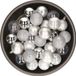 Billiet - Vanlaere Kerstballen - 48x stuks - Kunststof - Zilver - 6 cm - Onbreekbaar