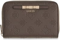 GUESS Carmella SLG Medium Zip Around Wallet Taupe Logo