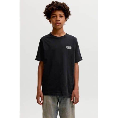 JACK & JONES JUNIOR T-shirt met backprint - zwart