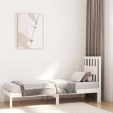 Maison Exclusive - Lit, blanc, bois de pin massif, 75 x 190 cm, lit simple