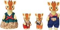 Sylvanian Families Famille girafe, 4 figurines, articulé, orange