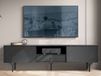 Rayo meuble TV avec 2 portes abattantes et 1 tiroir en graphite