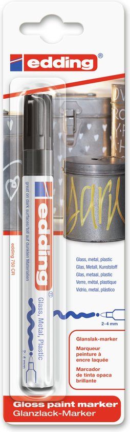 edding 750 Lakmarker Zwart - 2-4mm - Permanentmarker