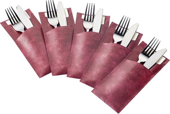 Duni Sachetto bordeaux cream 2-laags 100 stuks