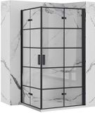 REA Molier Double Douchecabine Zwart Vierkant 80x80x190cm