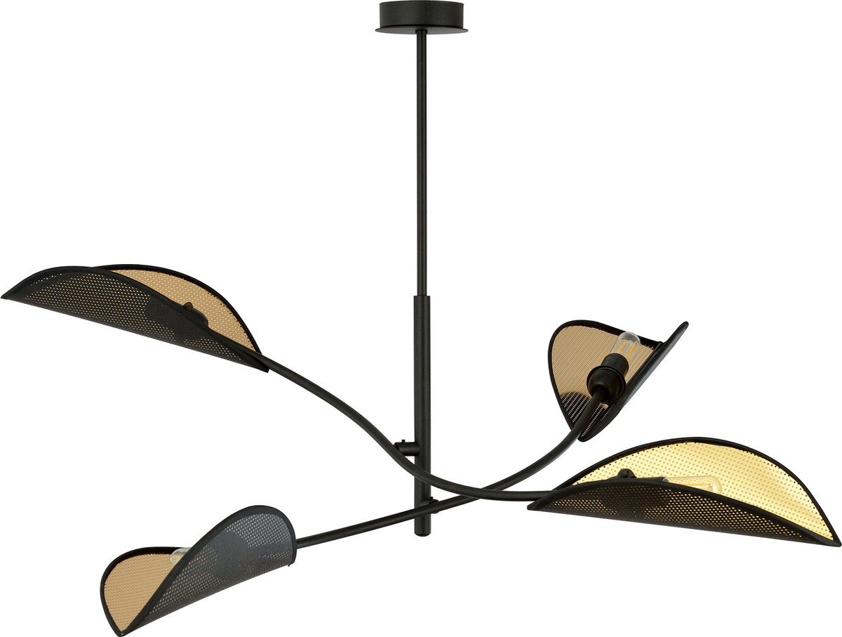 Ledl LOTUS 4 Hanglamp Zwart / Goud