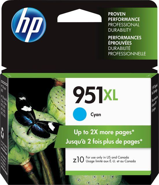 HP 951XL Cyaan inktcartridge - XL - 1500 pagina's - CN046AA