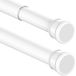 Tringle à rideaux télescopique - Sans perçage - Antidérapant - 83-160 cm - Blanc
