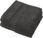 De Witte Lietaer Serviette de bain Stephanie 50 x 100 cm Noir 2 pièces