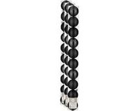 Edelman 30x stuks boules de Noël en plastique noir 6 cm