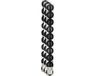 Edelman 30x stuks boules de Noël en plastique noir 6 cm