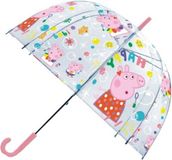 Peppa Pig paraplu - voor kinderen - roze/transparant - D61 cm