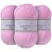 Utopia Crafts DK Double Knitting Yarn 3x 100g (Baby Pink)