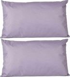 Anna's Collection Coussins d'extérieur - 2x - Lilas Violet - 30 x 50 cm