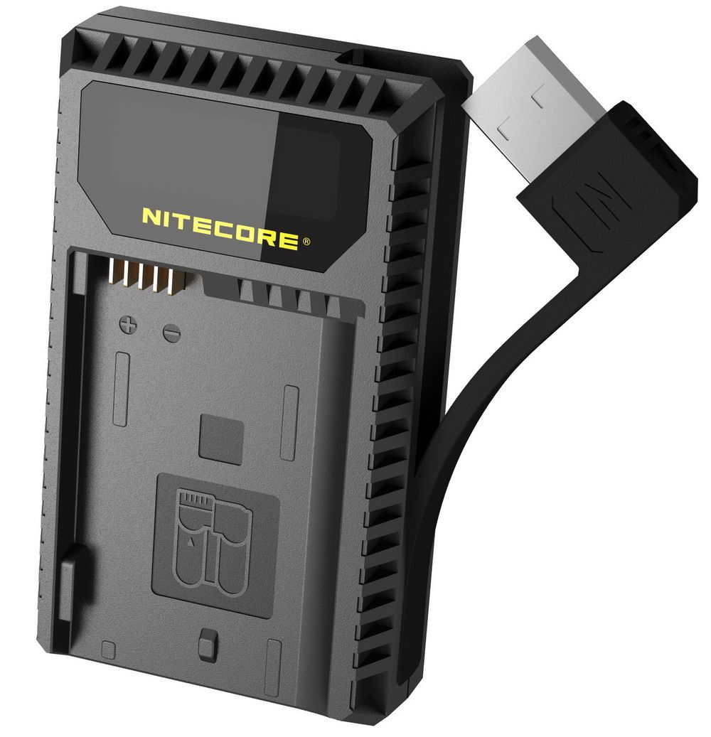 Nitecore UNK1 - Oplader voor Nikon EN-EL14 / EN-EL14a / EN-EL15 - Zwart