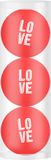 Legend ACM Products Golfballen Gift Set Love Rode Kunststof 3 stuk(s)