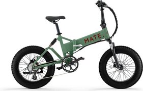 MATE X - 250W Dusty Army - E-Fatbike - 120km range - Hydraulische remmen - Opvouwbaar - Kleur display