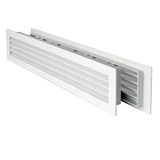 La Ventilazione De ventilatie PT489B kunststof ventilatie rechthoekig 480 x 98 mm telescopic, wit