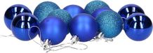 Gerimport Boules de Noël - 12 pièces - Bleu - 4 cm