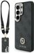 Guess Housse + Cordon 4G Big Rhinestone Triangle Strap MagSafe pour Samsung Galaxy S26 Ultra Noir