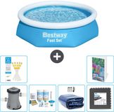 Bestway Rond Opblaasbaar Fast Set Zwembad - 244 x 61 cm - Blauw
