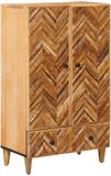 vidaXL - Opbergkasten - Bruin - 60 x 33,5 x 100 cm - Massief Mango Hout