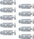 Alberts 823344 Fensterriegel, recht met vaste beugel, blauw verzinkt, 80mm, set van 10