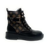 Guess dameslaarzen met veters Fellini zwart-bruin