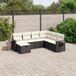 Maison Exclusive - Ensemble de meubles de jardin 7 pièces avec canapé et coussins, noir, en polyrotin