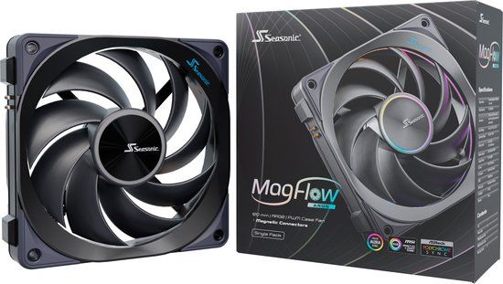 MAGFLOW Seasonic 120mm MagFlow 1225PWM ARGB 1-Fan Kit