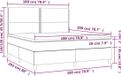 vidaXL Boxspring met matras en LED fluweel zwart 180x200 cm