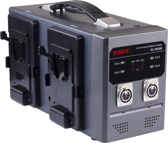 SWIT PC-P430S 4-Bay Simultaneous V-mount Li-ion Battery Charger