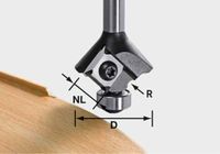 Festool 499810 S8 HW R1.5 D28 KL12.7OFK Afrondfrees