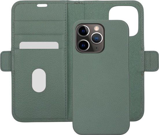 dbramante1928 iPhone 13 Pro Bookcase hoesje - Effen Groen - Leer