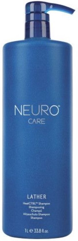 Paul Mitchell Neuro Lather HeatCTRL Shampoo - hittebeschermende shampoo met HeatCTRL-technologie, Thermo-Care shampoo voor door hitte beschadigd haar, 1000 ml