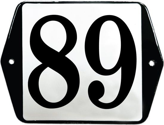 EmailleDesign® Emaille huisnummer model oor - 89