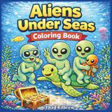 Alien Under Seas Coloring Book: Cute Summer Ocean Adventures with Bold Easy Pages