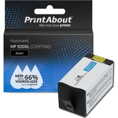 PrintAbout Huismerk HP 920XL (CD975AE) Inktcartridge Zwart Hoge capaciteit