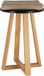 Tendance Bijzet krukje model Oslo - zwart - bamboe hout - D30 x H43 cm
