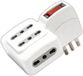 V-TAC Adaptateur triple avec 3 prises - 2 prises latérales - Multiprise pour la maison