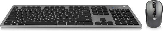 ACT Draadloze Slimline Toetsenbord & Muis Set - QWERTY (US) - Zwart